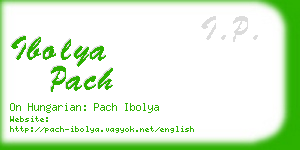 ibolya pach business card